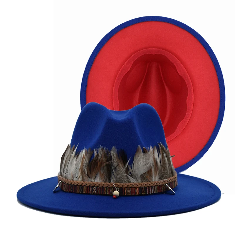 2021 Fashion Design Wholesale  Felt  Women Wide Brim Wool Fedora Hat