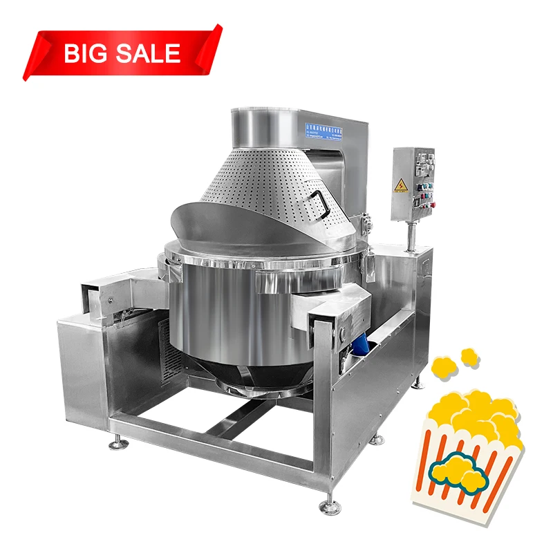 Factory Supply Popcorn Fully Coating Machine Fully Automatic Gas Popcorn Making Machine