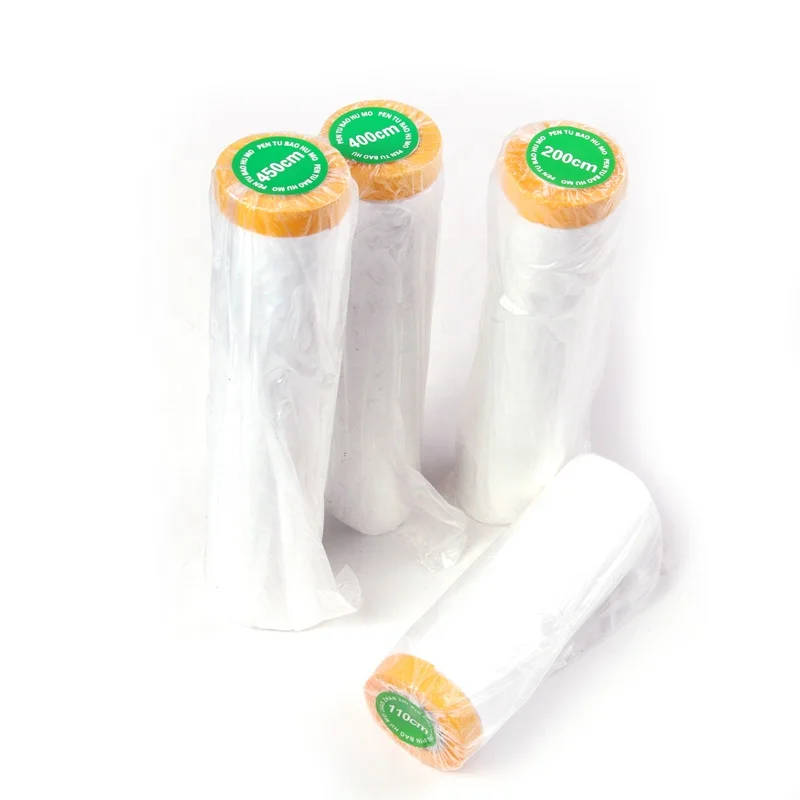 Adhesive Masking Pre-taped Film for Home Carpet Wall Overspray Painting Protective Film