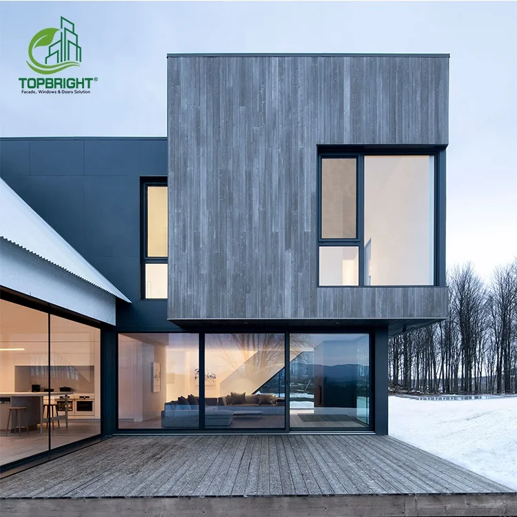 Домашние большие ударные современные окна защищенные от взлома с фиксированным закаленным стеклом штормовые