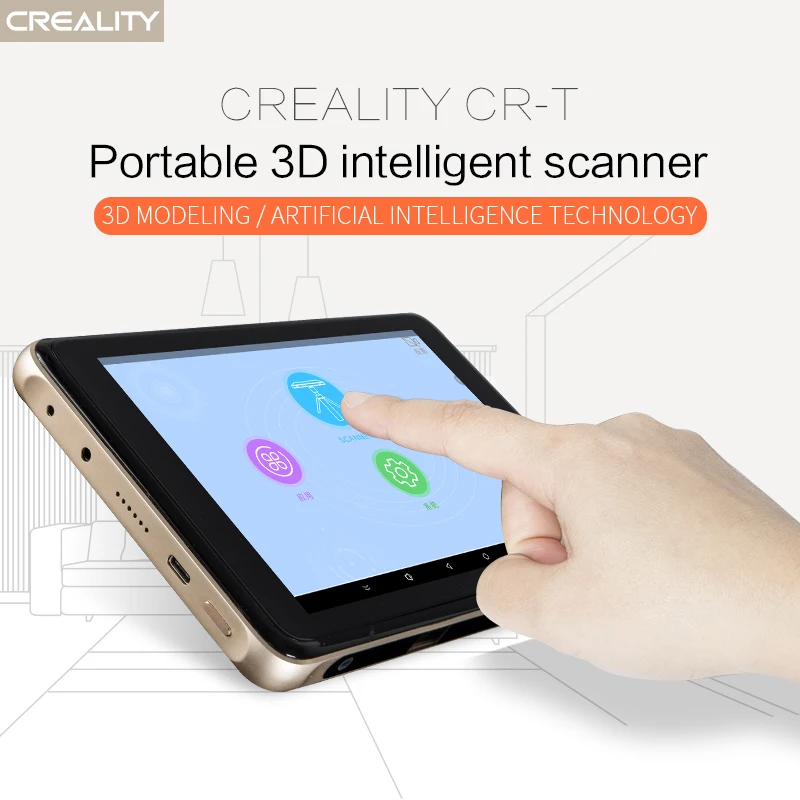 Популярный Creality Wifi планшет Полноцветный 3D сканер портативный пленочный 3d для станка с