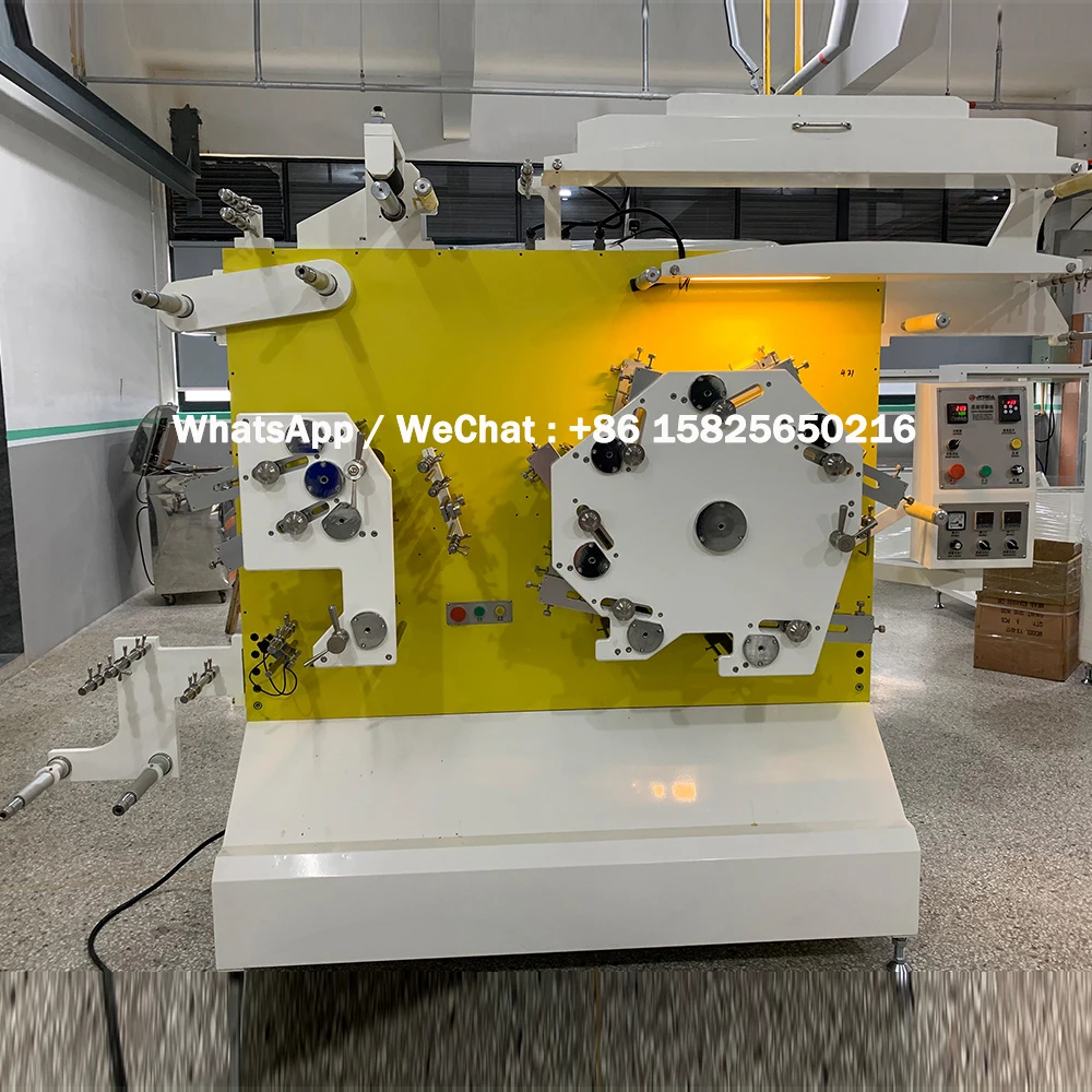 JR-1521 Front 2 Colour Back 1 Colour Flexographic Printing Machine/ Flex Garment Care Label Printing Machine for Satin Ribbon