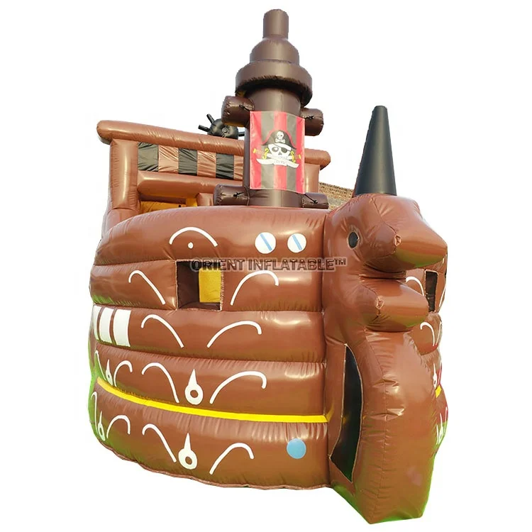 Надувной парк аттракционов, надувная лодка-пират