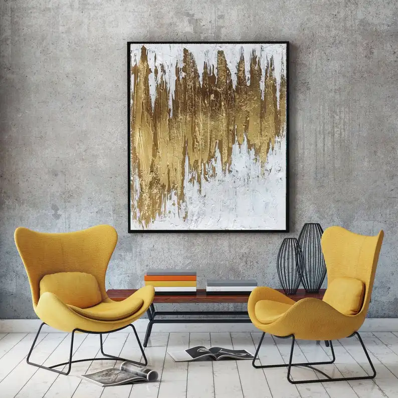 Framed abstract wall art decorative oil painting handcrafted oil brush painting