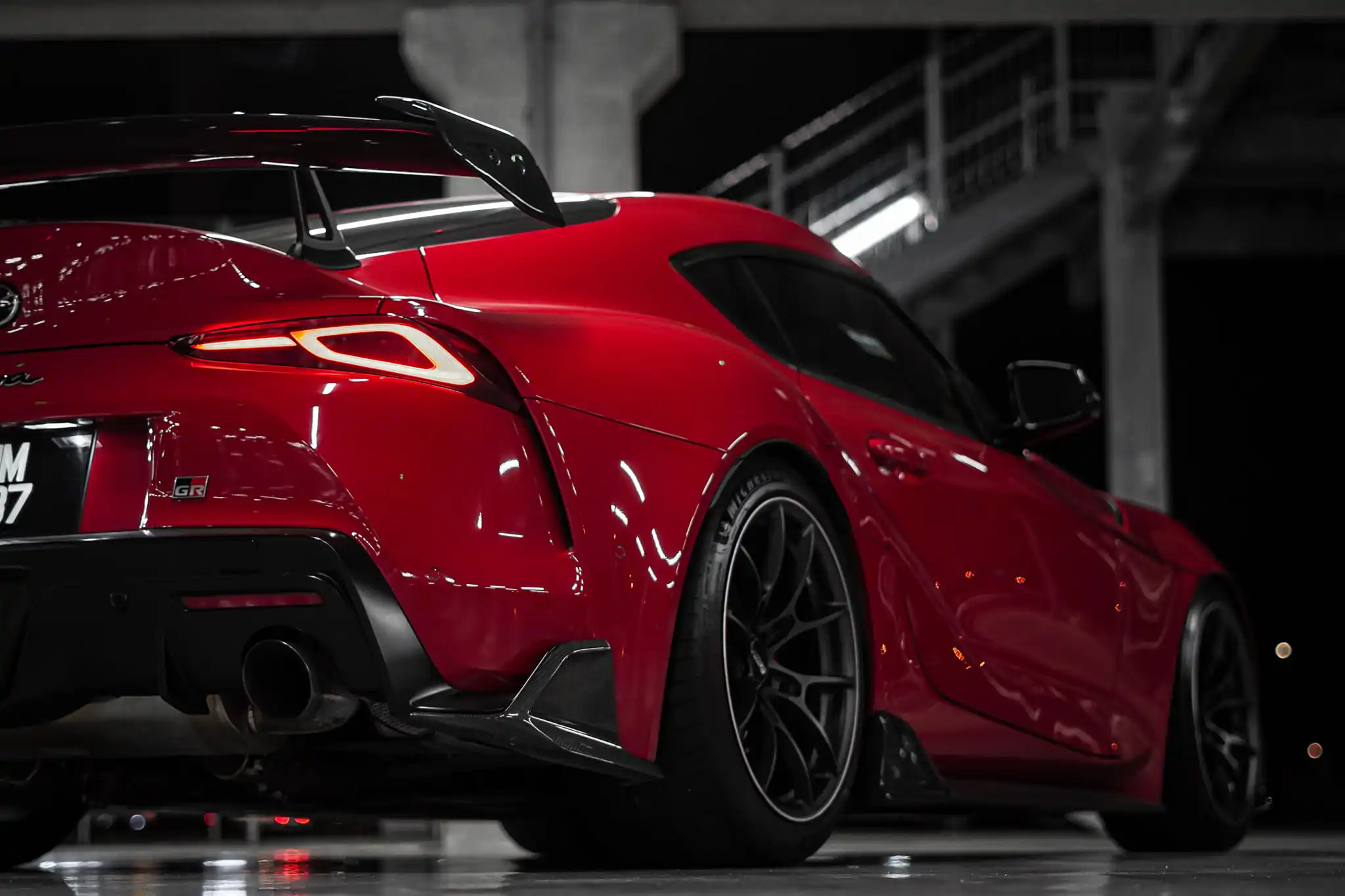 Carbon Fiber Supra A90 A-D Style Swan Neck Wing for Toyota Supra GR MK5 A90 A91 Trunk Spoiler Splitter Aerodynamic Kit