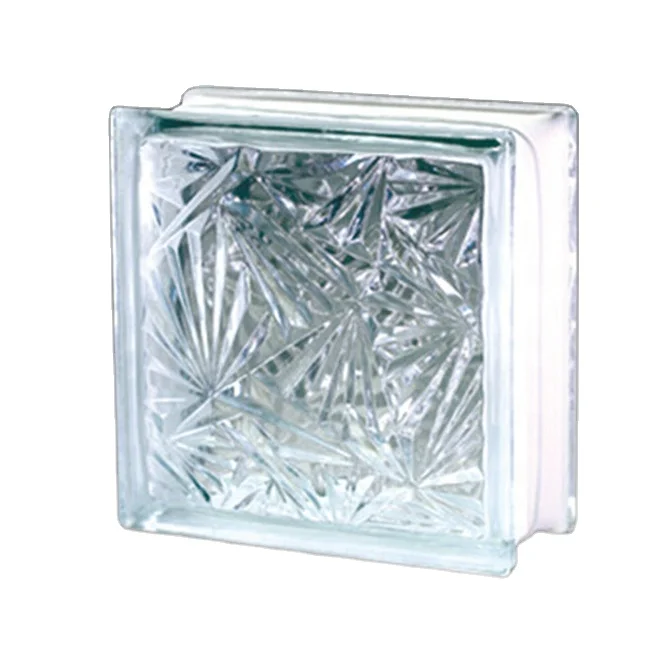 Clear Crystal Parallel Pattern Glass Block For Decorative
