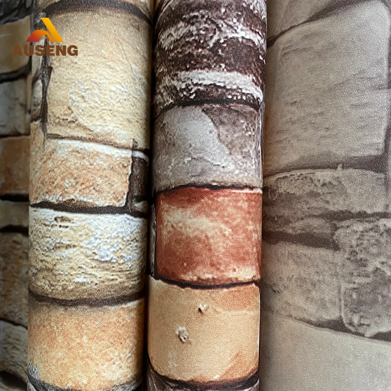 Eco-Friendly Beautiful Brick Design Hq Wallpaper 3D Home Decoration Wallpaper For Metal Sheet