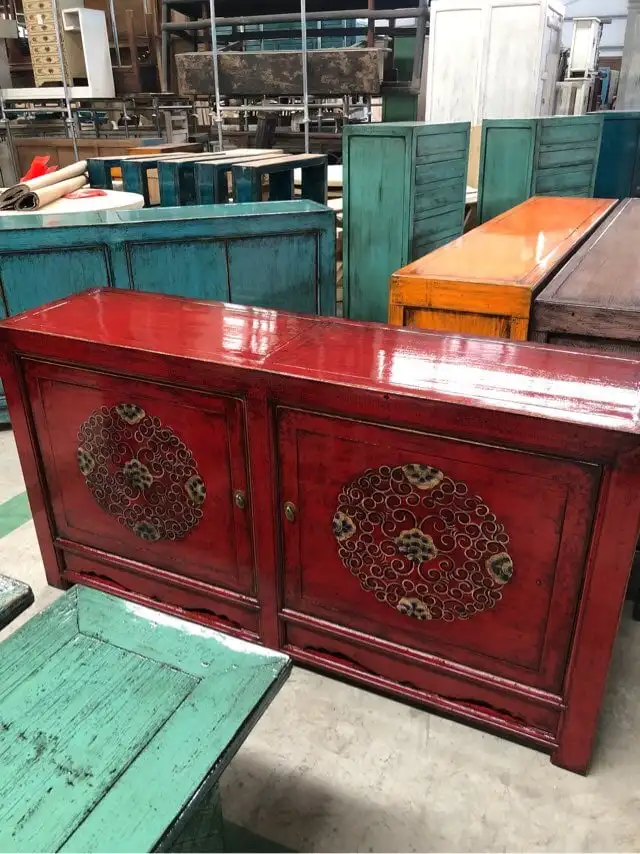 Wholesale Vintage Shabby Chic Reclaimed Home Furniture Used Wooden Storage Cabinet