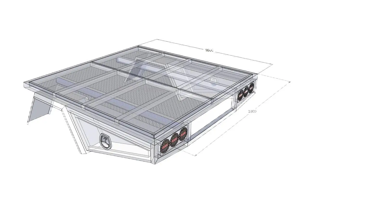 Хорошее качество алюминиевый лоток размер водонепроницаемый большой для хранения
