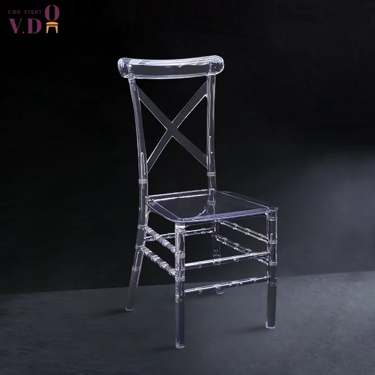 Акриловый стул chiavari с крестообразной спинкой из смолы chiavari
