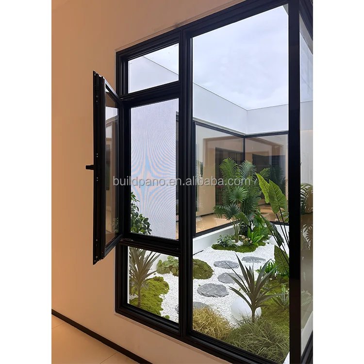 Thermal Break Aluminum double glazed tempered glass windows casement windows tilt & turn window