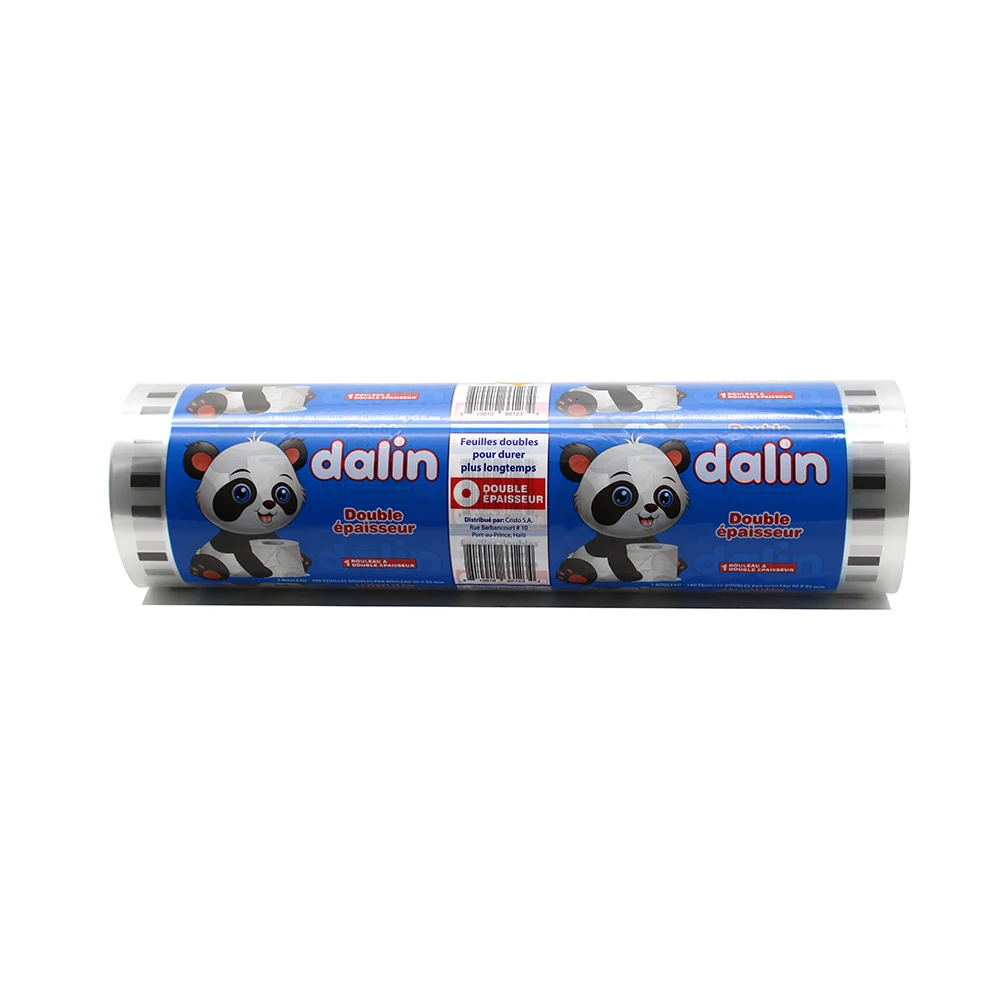 Packaging Film Roll For Toilet paper /Plastic roll film packing for Tissue