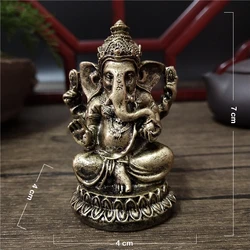Ganesha Statue Home Decoration Elephant God Ganesh Statues in Antique Finish Hindu Ganesha Figurine Meditation Decor