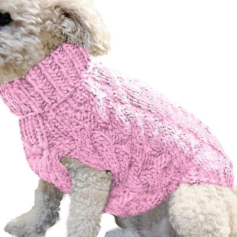 Winter Dog Clothes Knitted Warm Wool Puppy Outfit hoodie Pet Clothing Dog Sweater