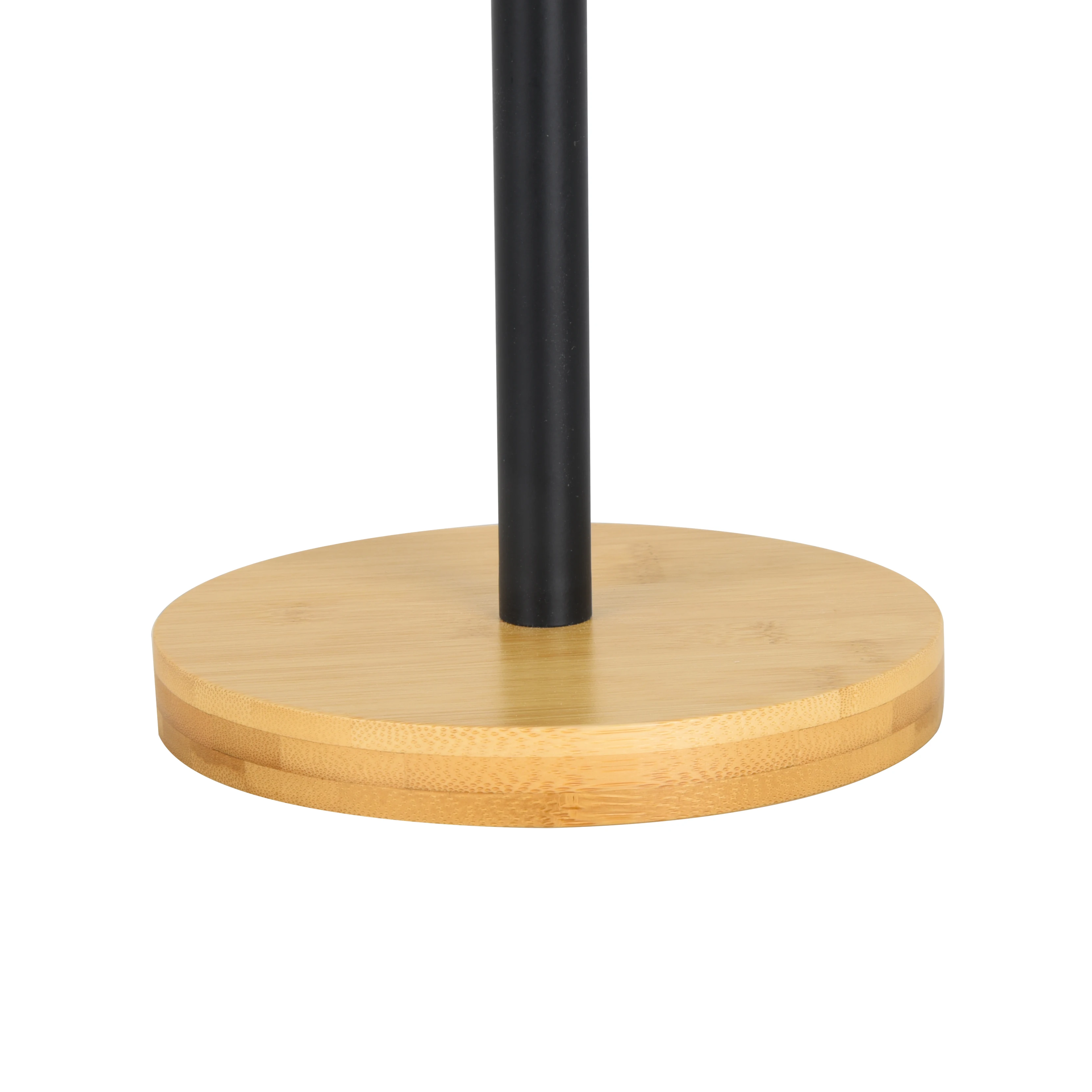 Bamboo base toilet paper holder Paper Rack metal paper roll holder free standing tissue holder