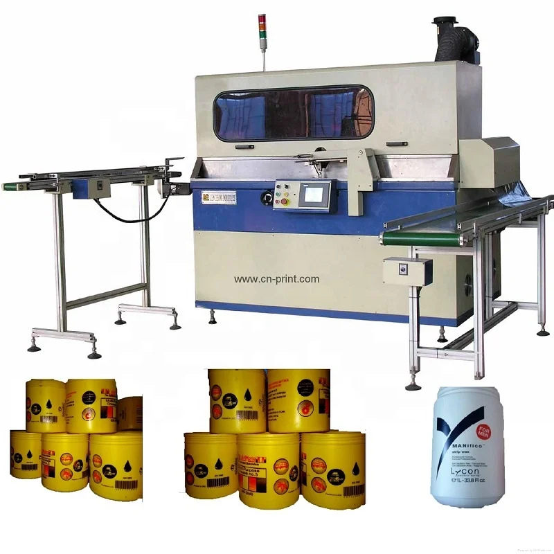 Factory Wholesale Full Automatic Plastic Bottle Screen Printing Machine With UV Drying System And Frame Treatment