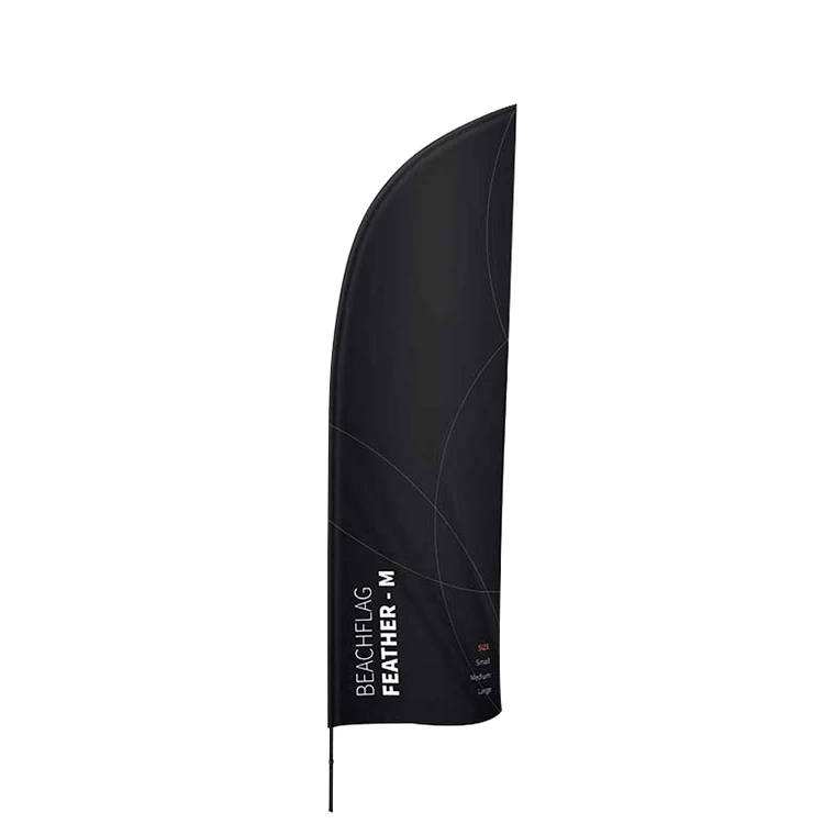 Outdoor factory customized professional aluminum tube feather teardrop beach flag banner