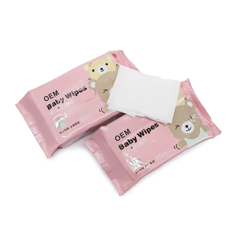 Organic Cotton Baby Wipes Bulk Fragrance Free Biodegradable PLA  Baby Wipes Skin-friendly Sensitive Skin Hand & Mouth Wipes