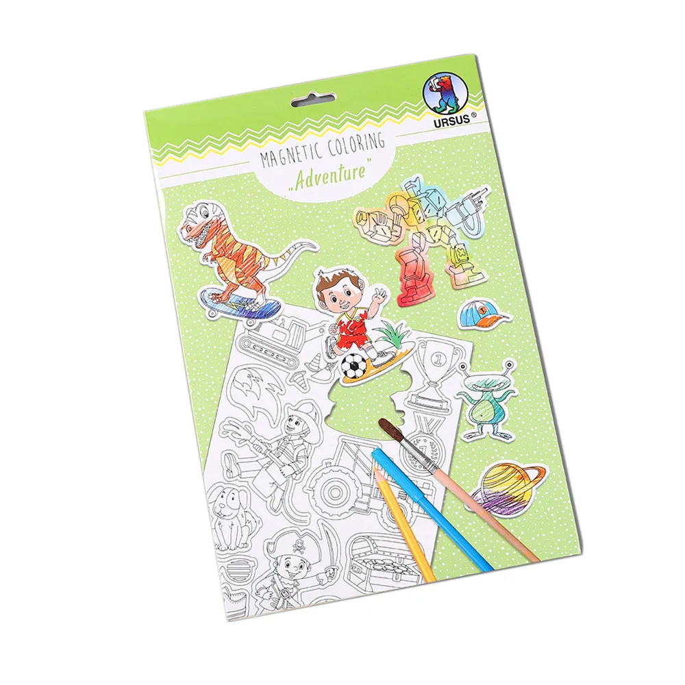 DIY Painting graffiti magnetic OEM Custom Logo Hot Selling Ceramic Painting Kit Fun Educational Toys fridge stickers magnet