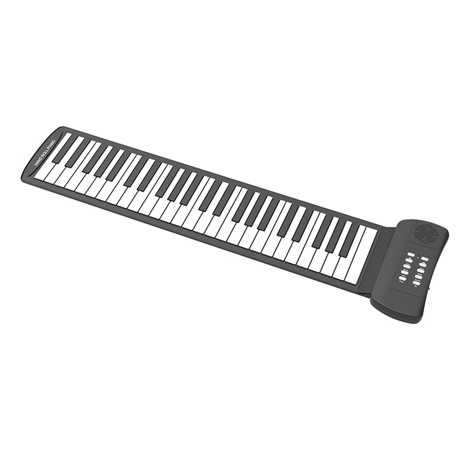 49 Keys Roll Up Piano with Built-in Speaker 16 Tones 6 Demos Supports Recording Sustain Headphone Jack Silent Hand Roll Piano Fl