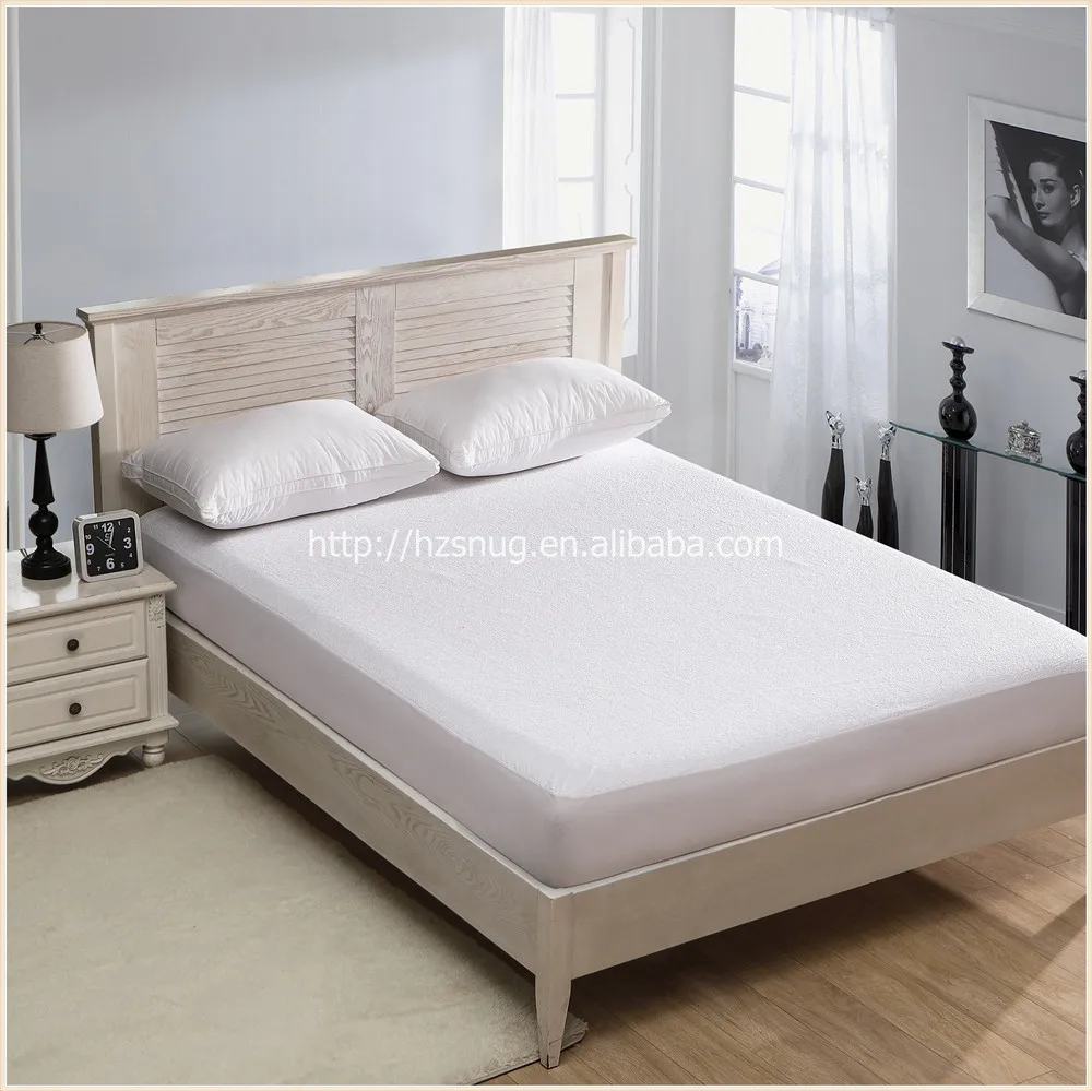 Hot Sale Wholesale Hypoallergenic Bedsheet Custom Premium Terry Cloth Waterproof Bedspread Mattress Protector Cover