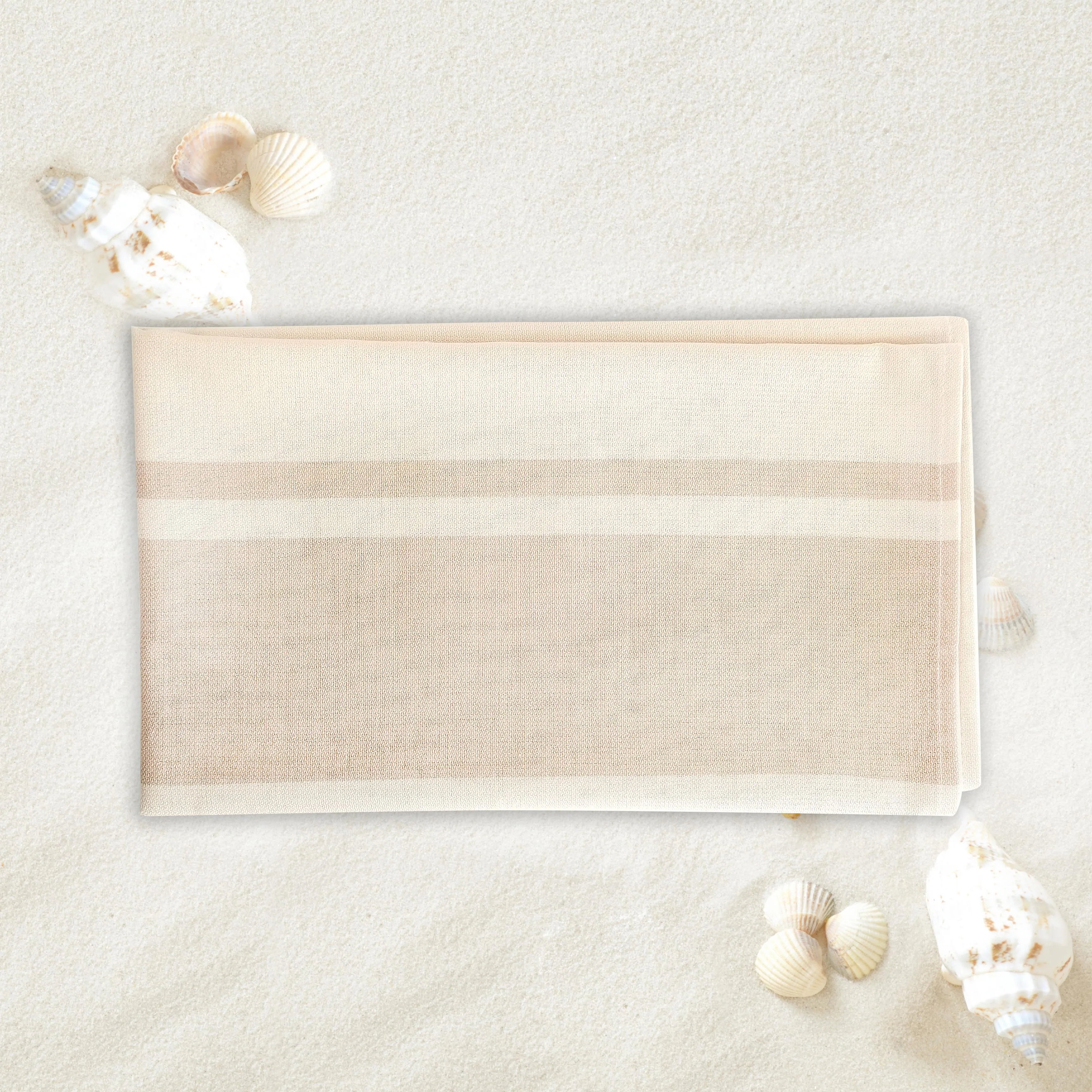 50% recycled cotton & 50% RPET stripe turkish bath beach towel set of 2