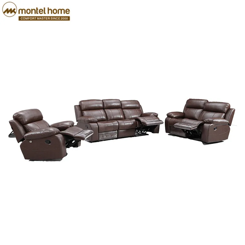 Manual Recliner Sofa Set Modern Italian Leather Recliner Sofa set