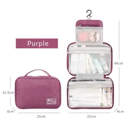 Water-resistant Makeup Cosmetic Bag Travel Organizer for Accessories Toiletry Bag Travel Bag with Hanging Hook