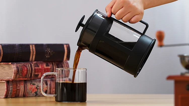 New Design 350ml 600ML 1000ML DIY Color Plastic Coffee Tea Maker High Borosilicate Glass French Press