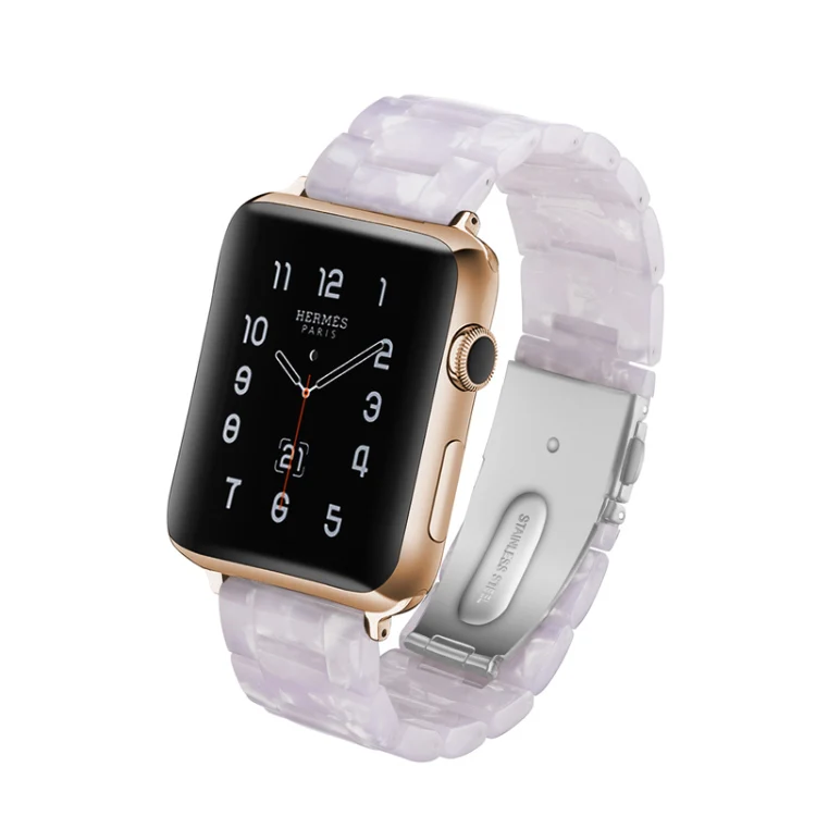
WOMEN wrist band for iWatch series 4 RESIN strap for apple watch bands 38mm/ 42mm S/M 