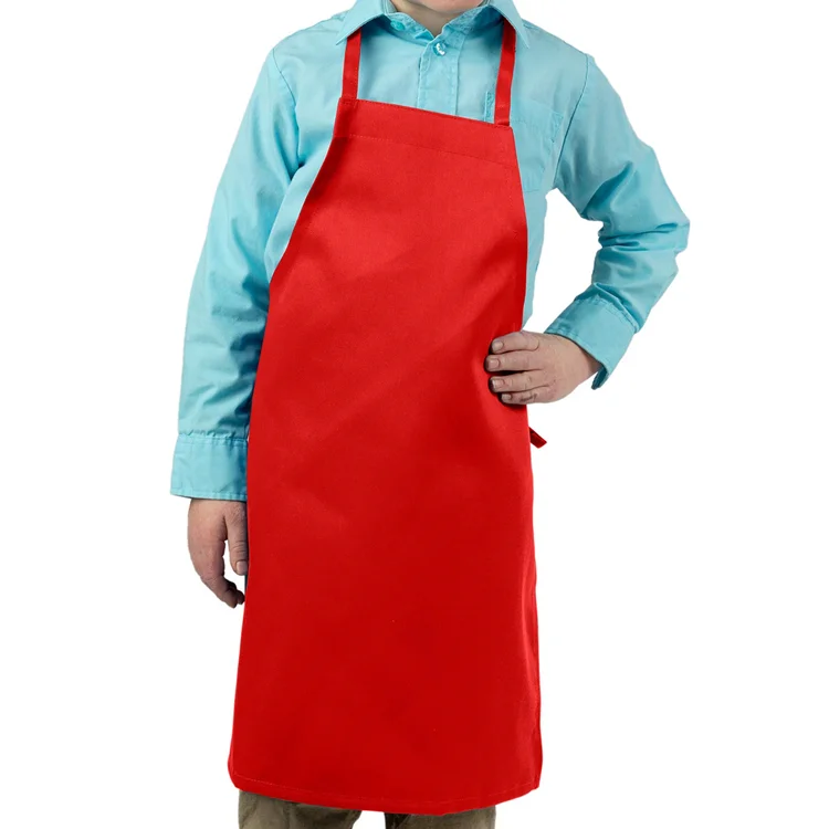 Polyester Customized Garden Painting Cooking Chef Children Wear Kitchens Kids Apron Hat with logo