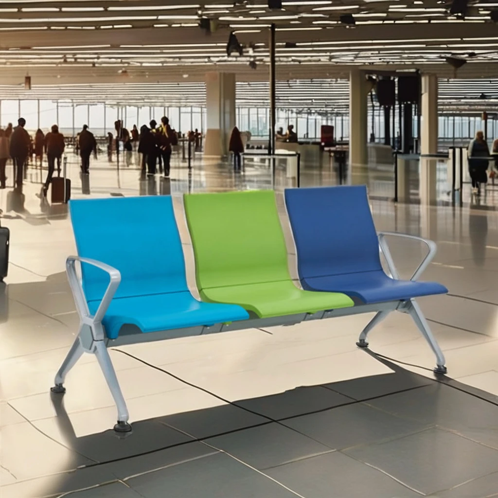 PU padding public airport waiting area bench chair waiting bench seating chairs