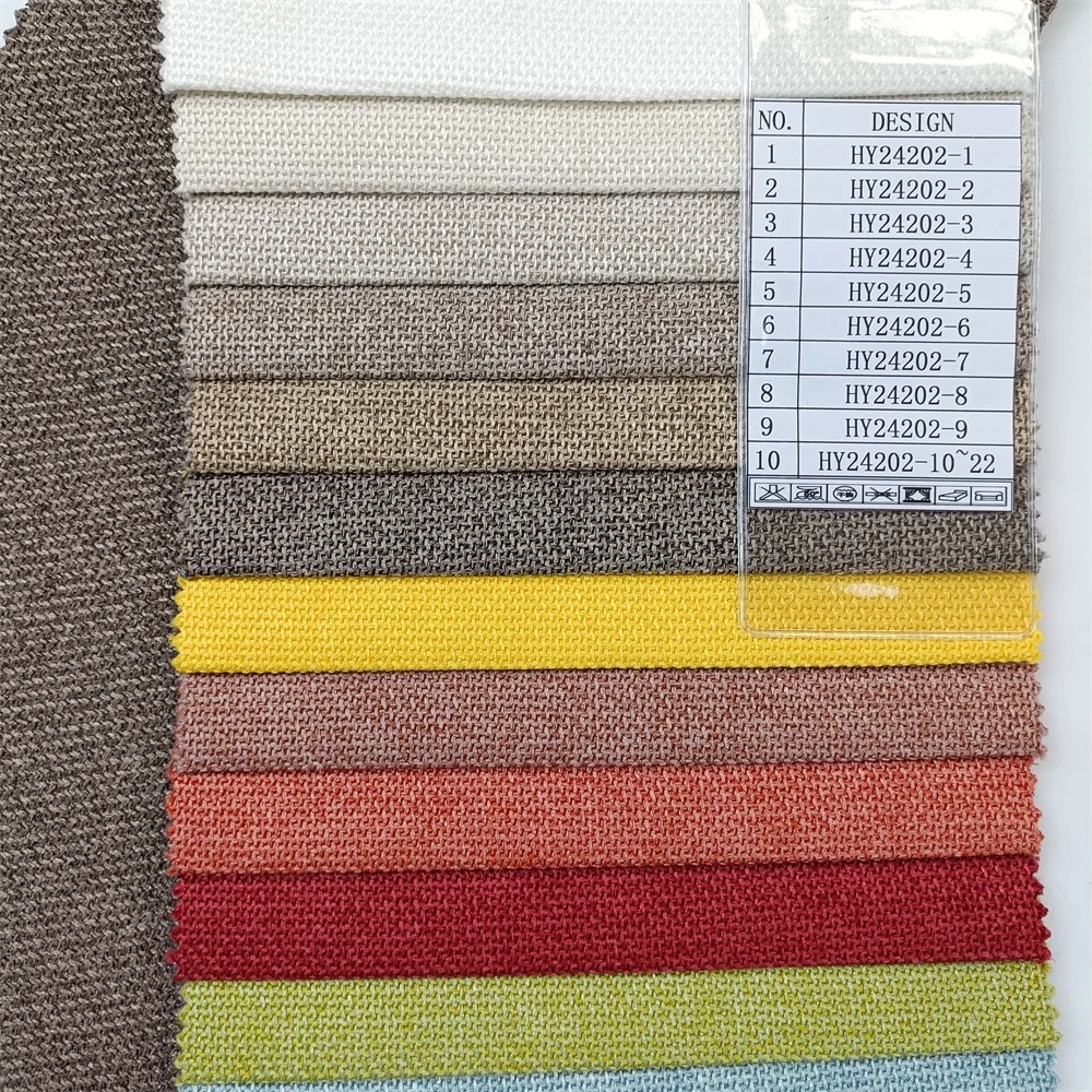 Factory 100% Polyester High Quality Linen Blend Fabric Woven Herringbone Linen Fabric Roll For Sofa Textile