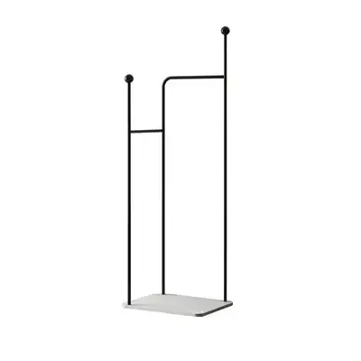 Wholesale High Quality Clothing Store Bathroom Fitting Portable Black Clothes Rail Towel Rack