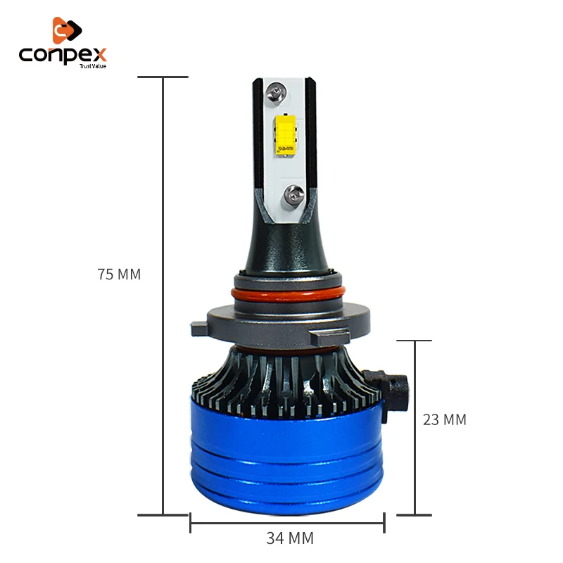 Conpex N9 12V 32W Built-in Hydraulic Fan Led Headlights Holder Auto Led Headlight IP67 CSP Chip Metal Waterproof H7 CE Rohs 2.7A