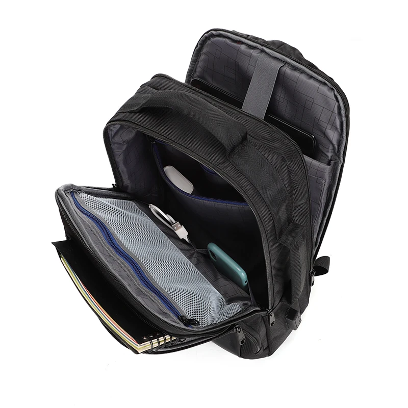 Factory Direct Wholesale High Quality USB Japan Business Polyester Fabric Custom Brand Logo Laptop Backpack Knapsack Bagpack Bag