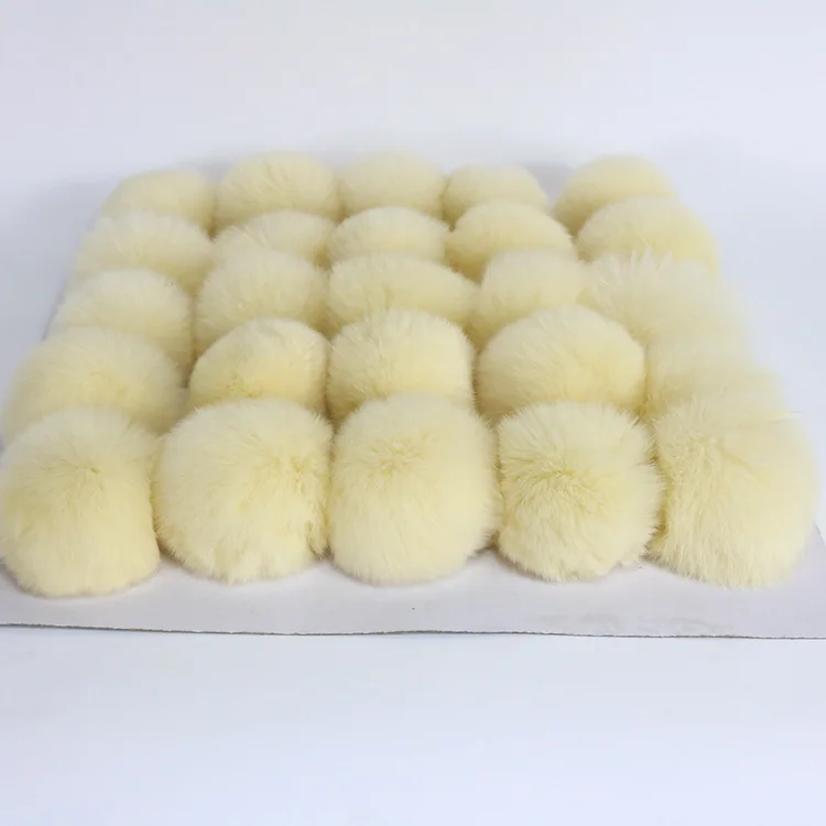 2016 hot sale purple sky blue green rabbit fur pom pom for hat accessories