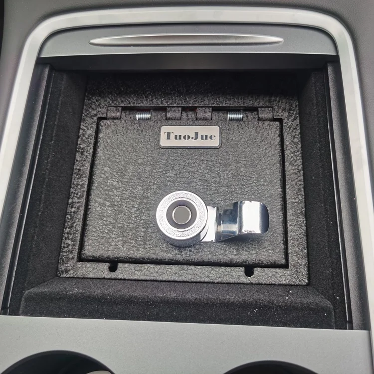 Vehicle Security Product Console Safe Console Vault for Tesla Model 3 & Y 2021+ Car Console Organizer Gun Safe