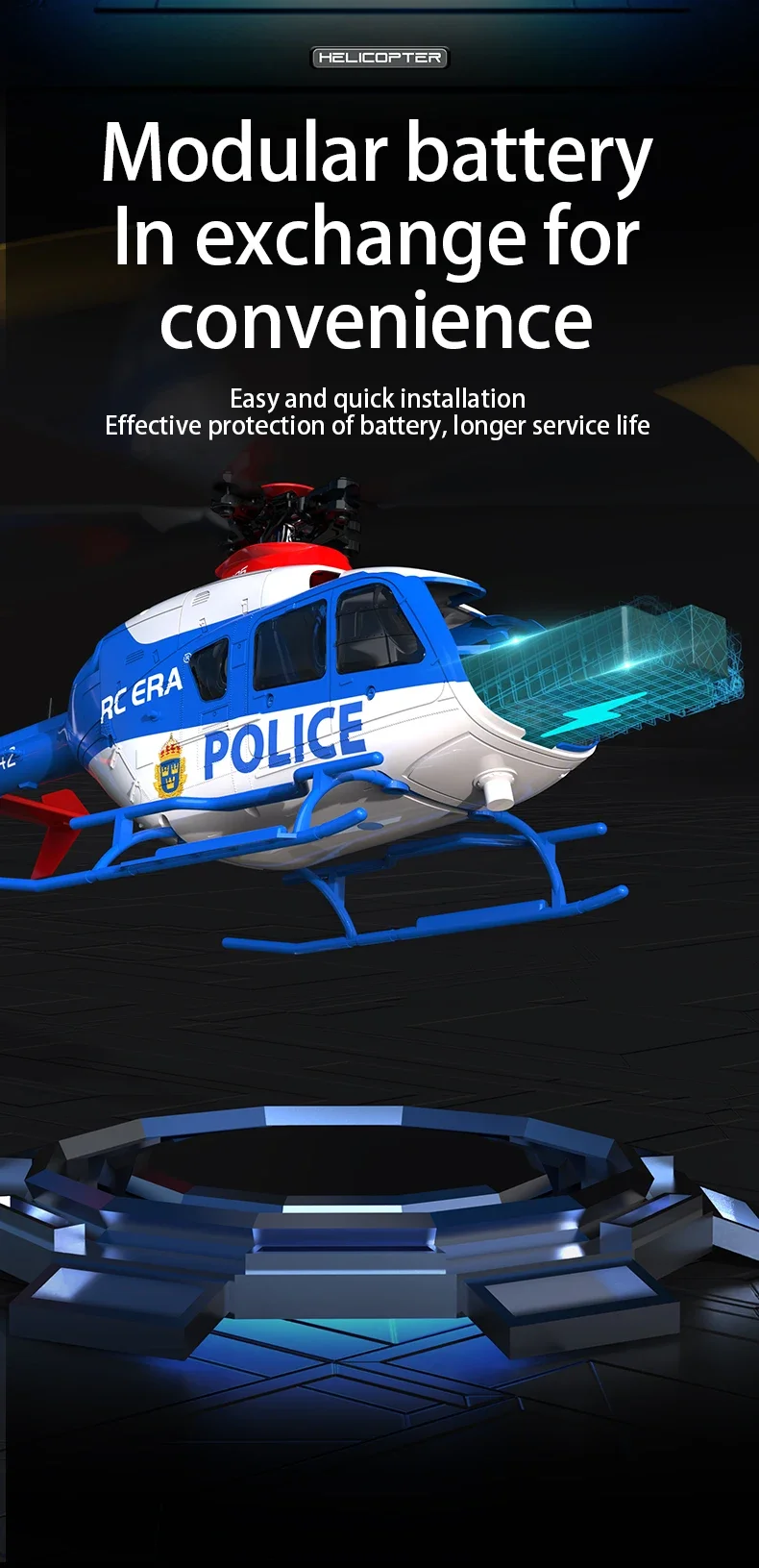 HOSHI ERA C123 RC Plane 6CH Double Brushless Direct Drive Single Paddle Aileron Free RC Helicopter Model 3D Optical Flow EC135