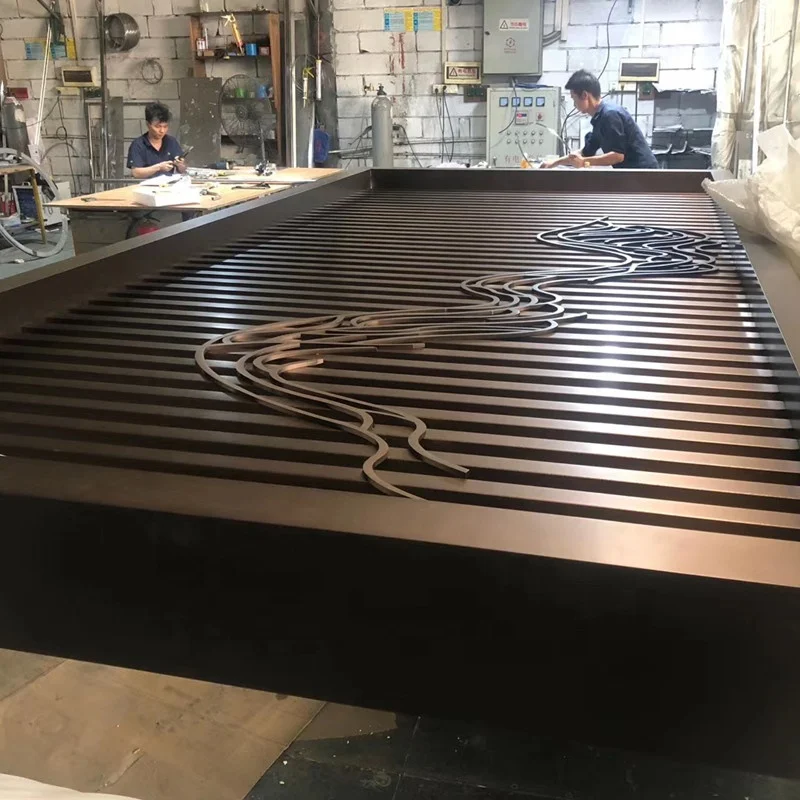 Лобби Античная Медная перегородка из нержавеющей стали Дубай разделитель комнаты декоративный экран