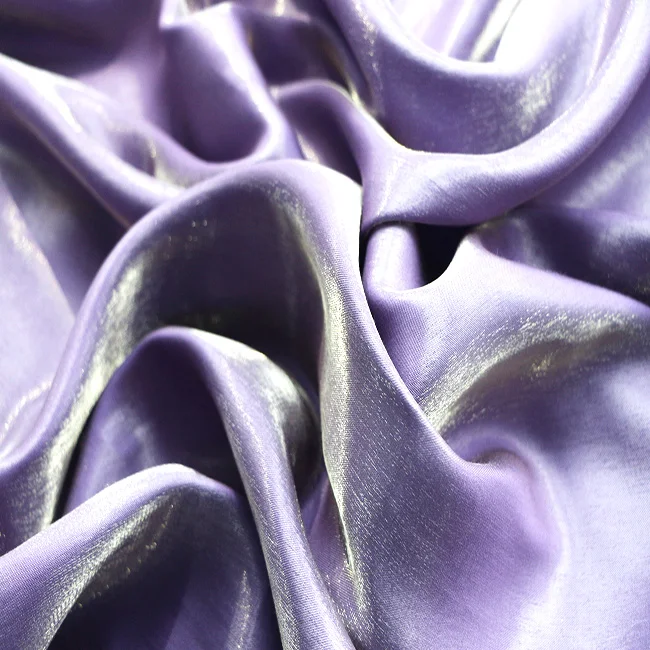 two color glazed bright silk gradient 78 rayon shine satin two tone purple fabric for skirt blouse