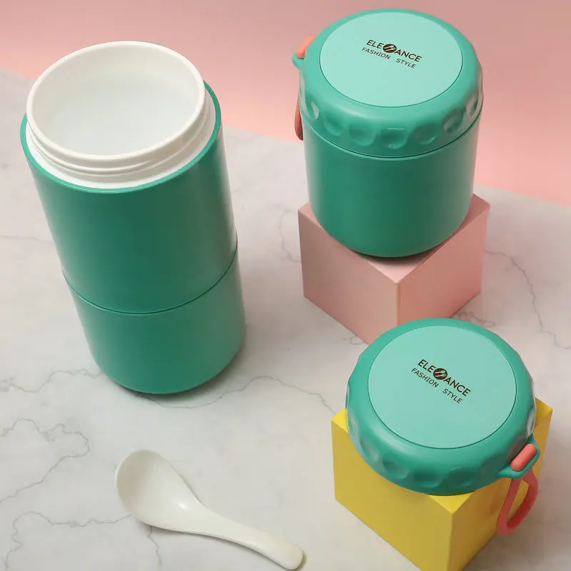 Hot Sales Eco Friendly Double Layer Soup Cup pp Plastic Portable Soup Cup Take Out sealed Soup Cups