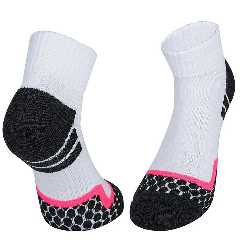 Latest Honeycomb Professional Sports Socks Women Selected Cushion Ankle Socks Mid Calf Cotton Running Socks