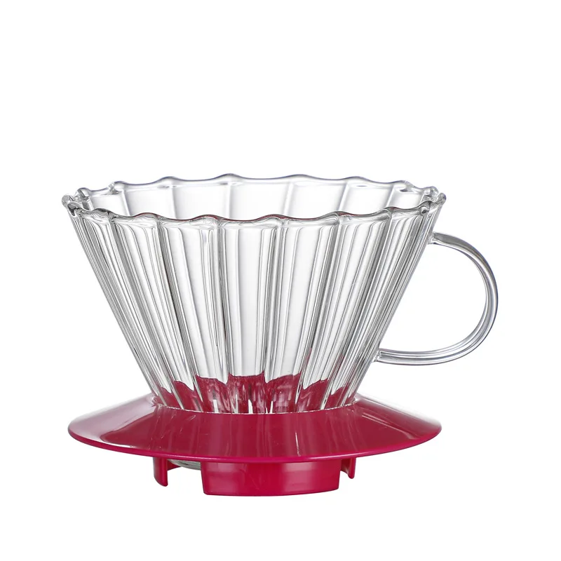 Glass Coffee Dripper Pour Over Coffee Funnel Dripper Coffee Cone Brewer Filter