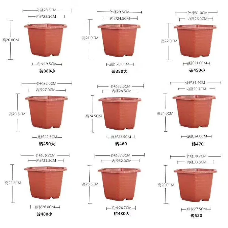 
Agriculture Greenhouse Breathable Gallon Pot Creative Plastic Home Gardening Flower Pot Balcony Planting Succulent Green Dill 