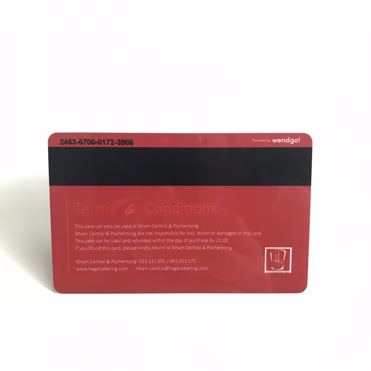 PVC member card with Hi-co magnetic stripe