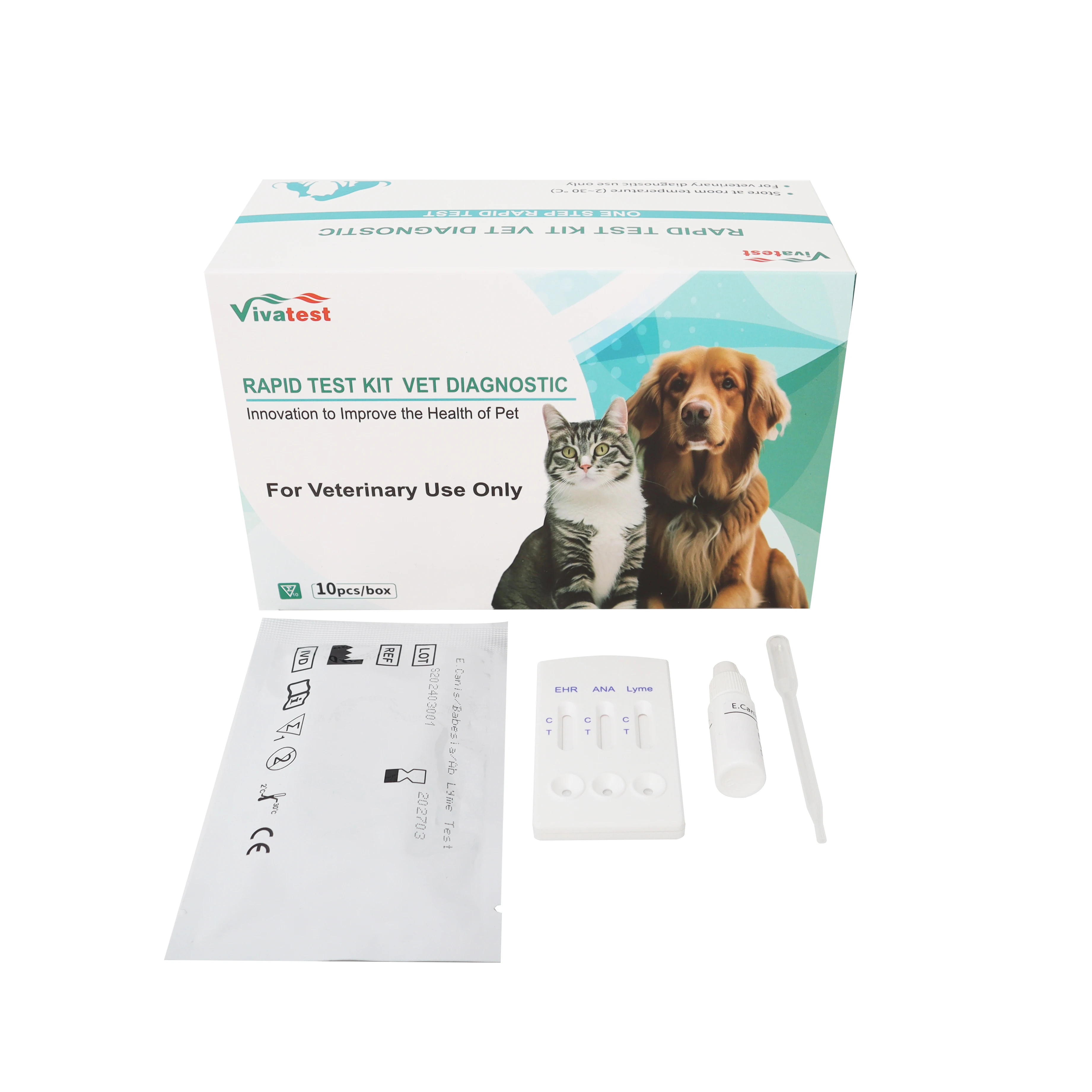 Animal Disease Diagnosis FPV CHW CRV RLN FeLV CCV CPV CDV Rapid Test Kit for Home Use