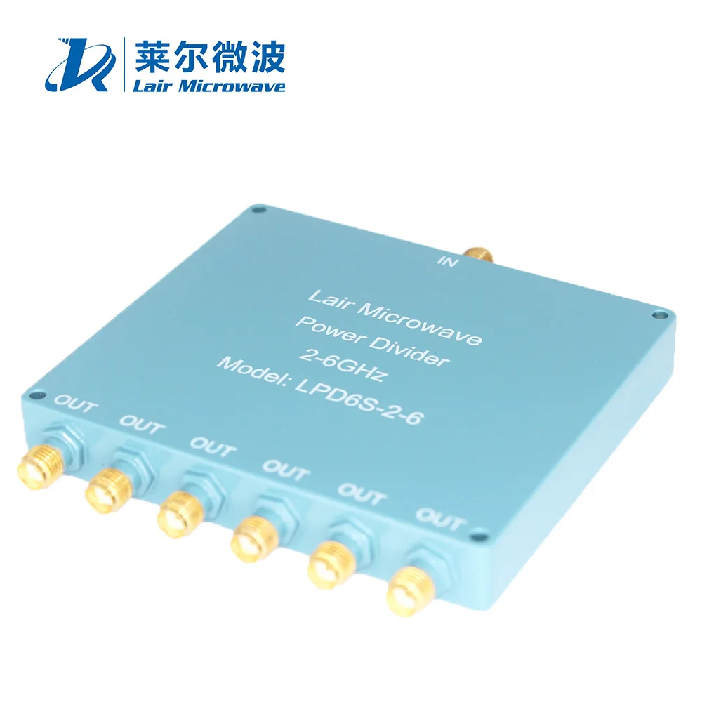 Best Price  RF 50 W 6 way power splitter power divider 0.8-2.5 GHz