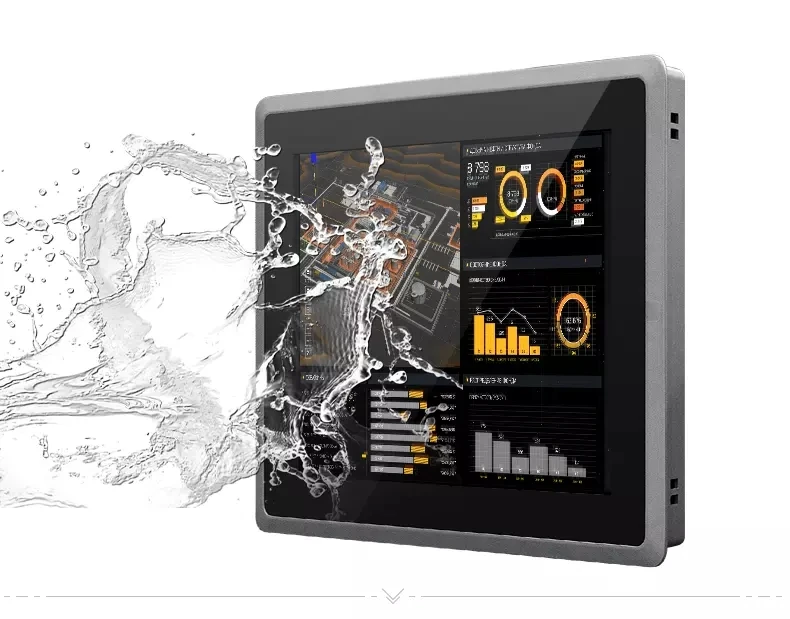 Zhiping Touch 12-inch fanless cooling industrial pc panel with capacitive touch screen embedded/wall mount