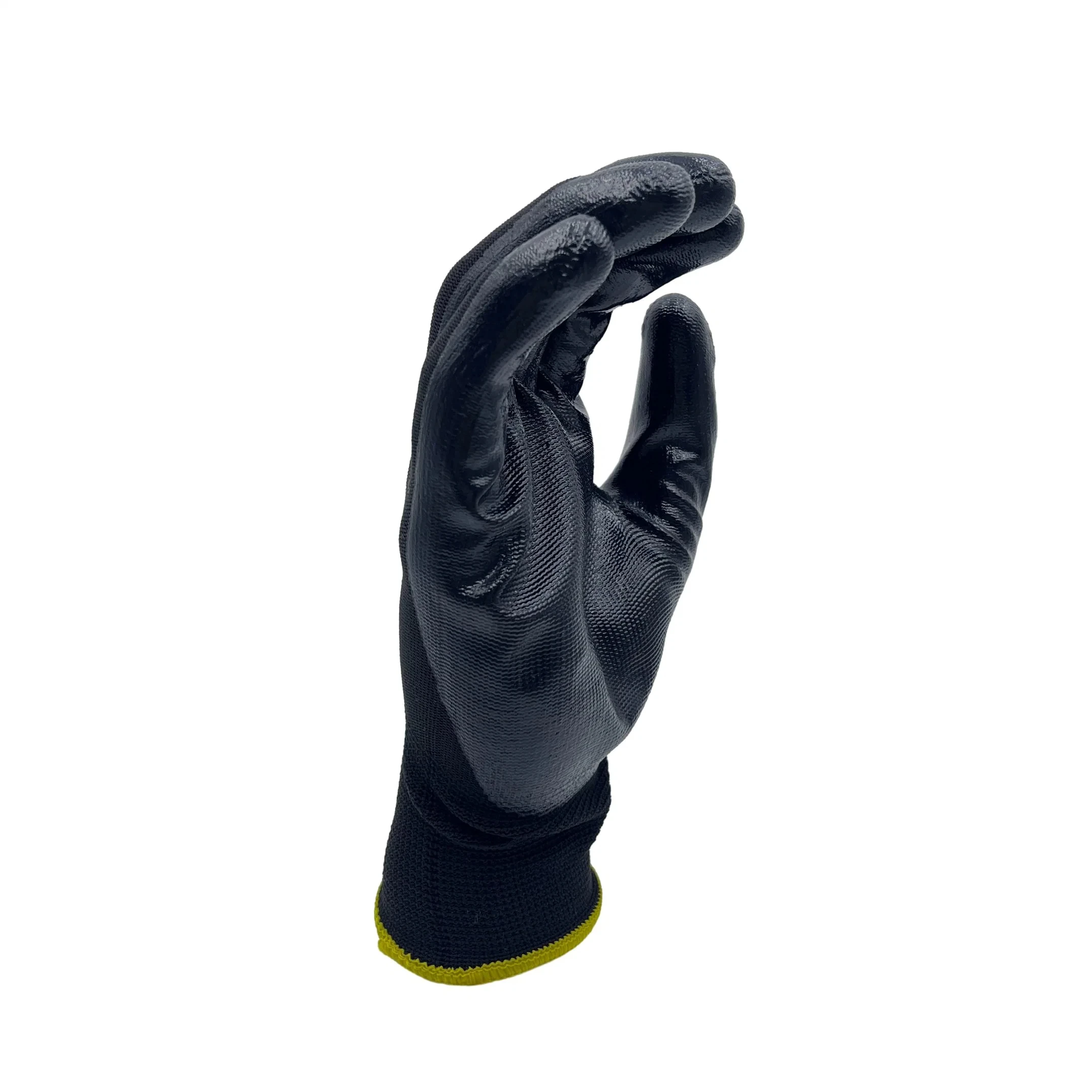 Manufacture factory price wholesale 13G nylon liner nitrile palm coated breathable general work gloves